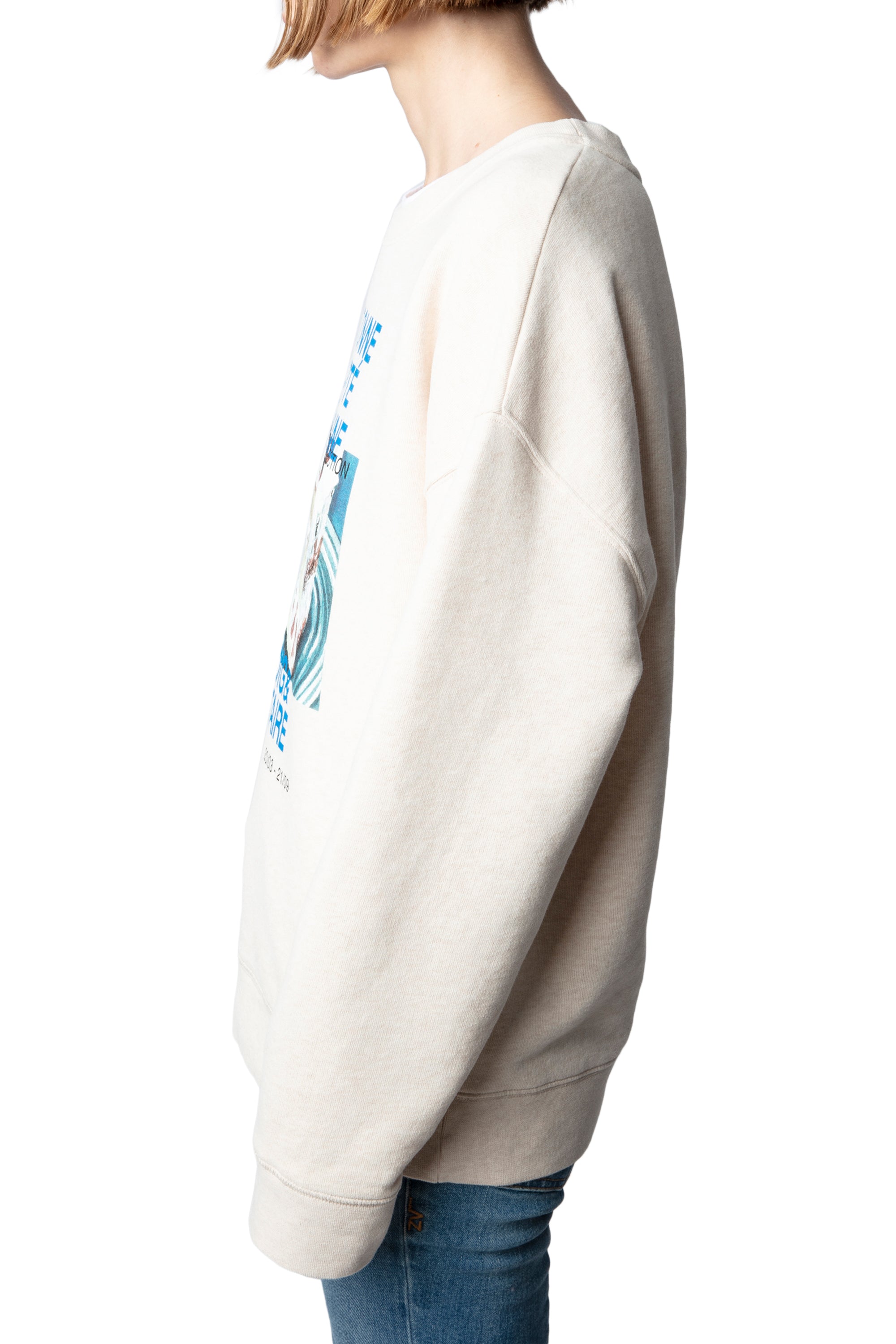 Sweat-shirt Judy Photoprint - Beige Chine