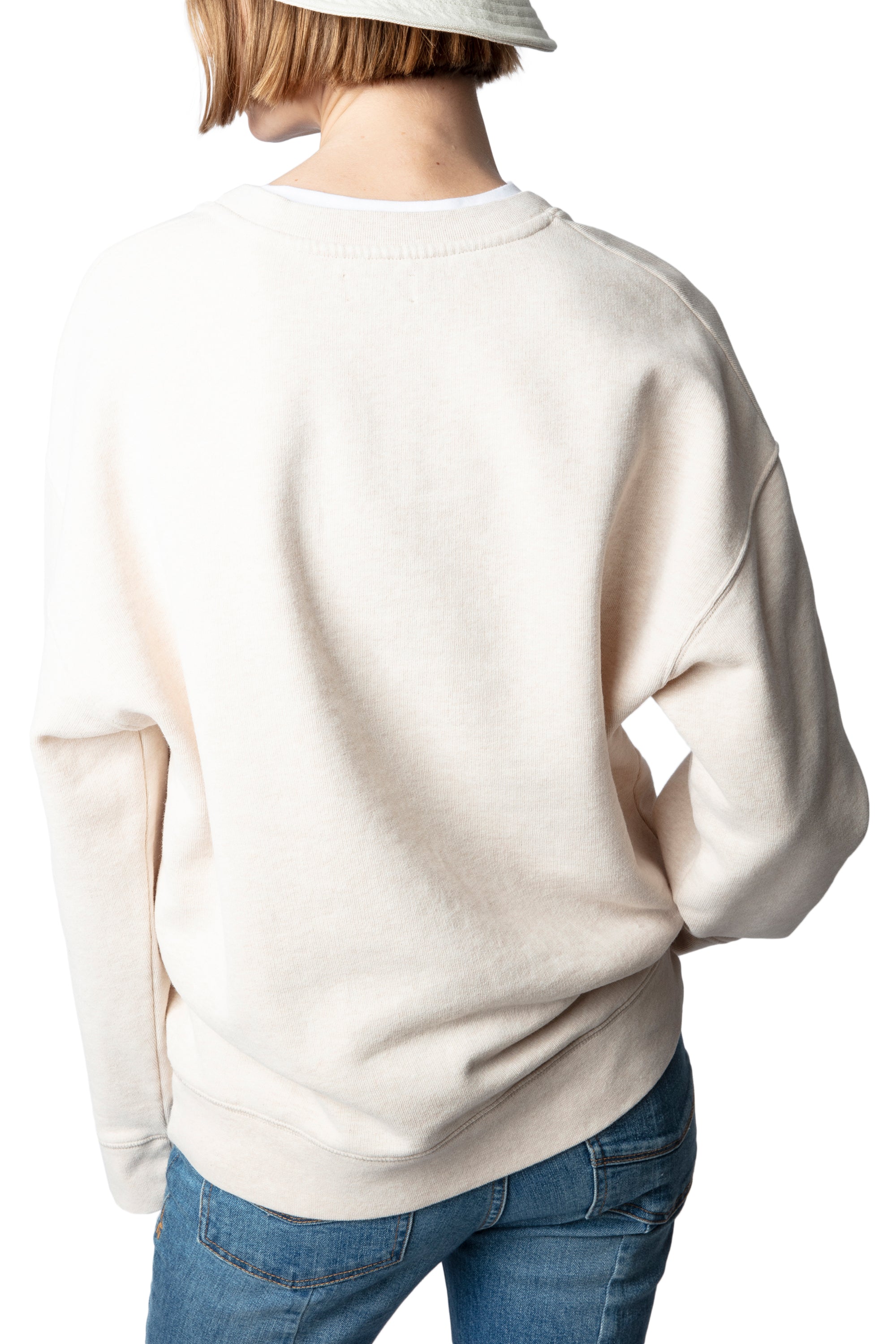 Sweat-shirt Judy Photoprint - Beige Chine