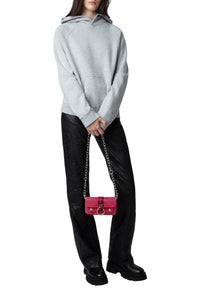 Sweat-shirt Georgy Strass Photoprint - Gris Chine
