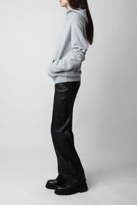 Sweat-shirt Georgy Strass Photoprint - Gris Chine