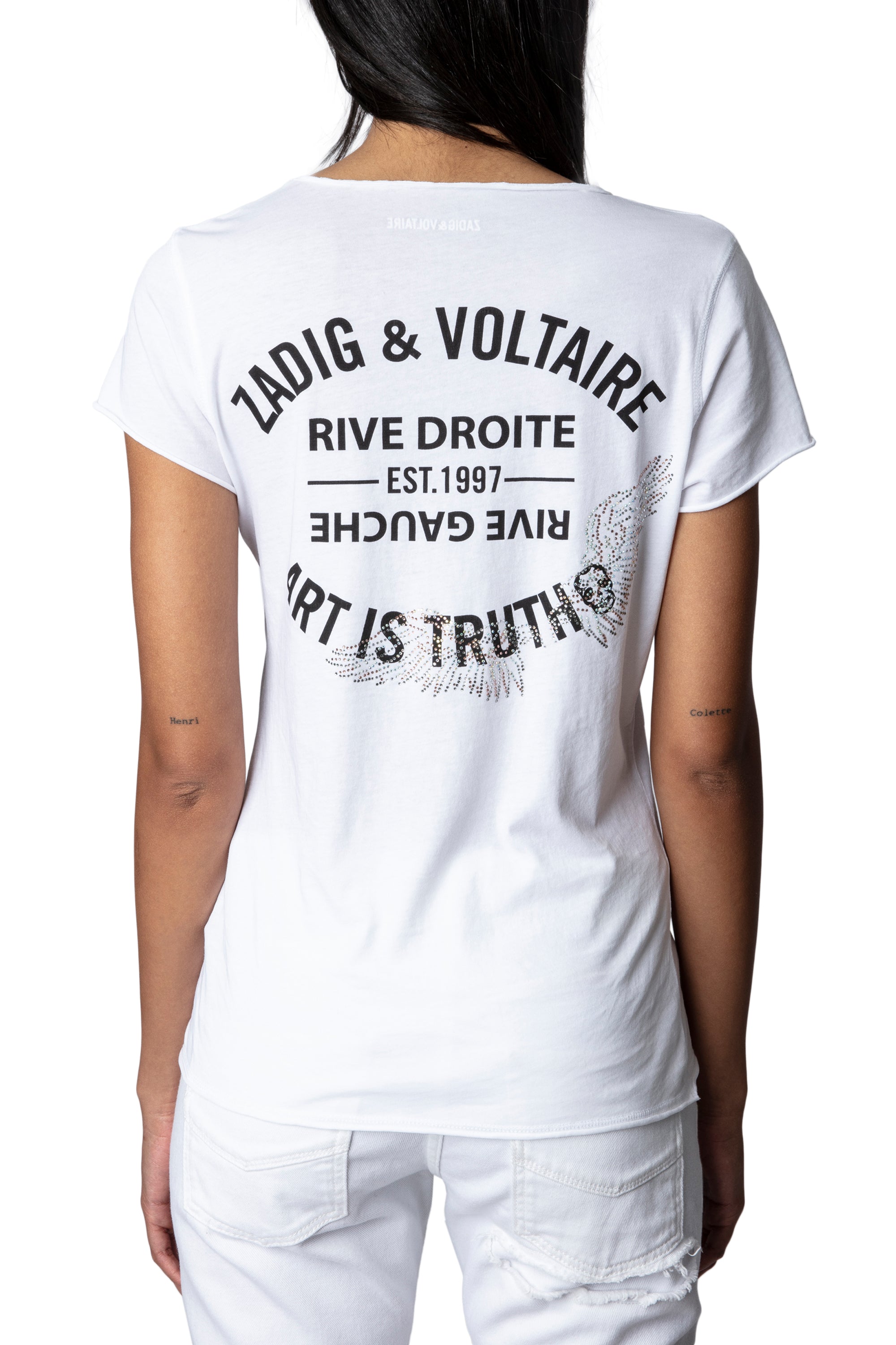 ZHORS LIGNE BLANC TUNISIEN MC BLASON STRASS