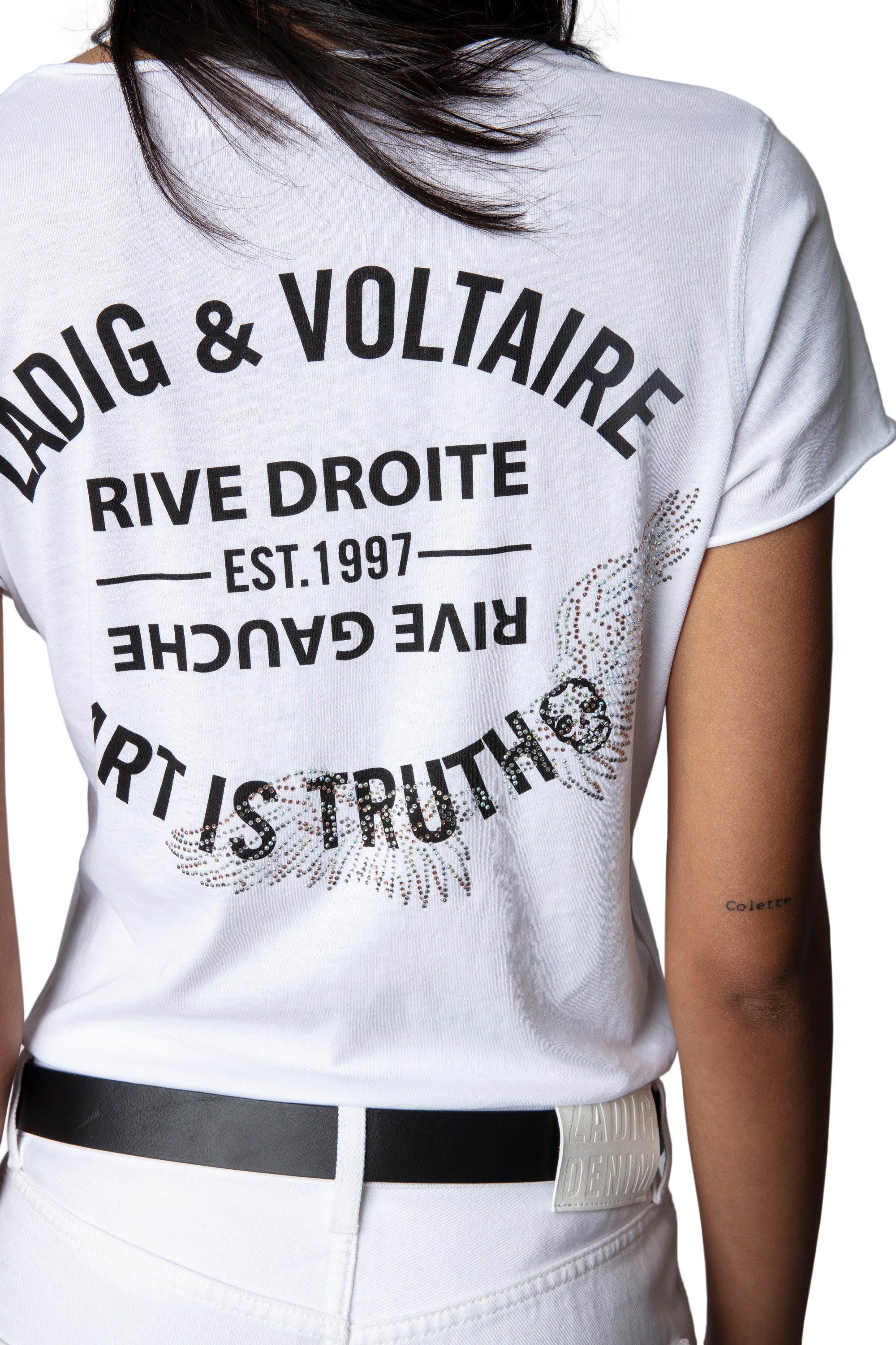 ZHORS LIGNE BLANC TUNISIEN MC BLASON STRASS