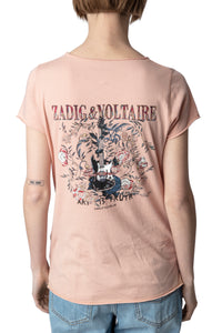 T-shirt à col tunisien Guitare - Poudre