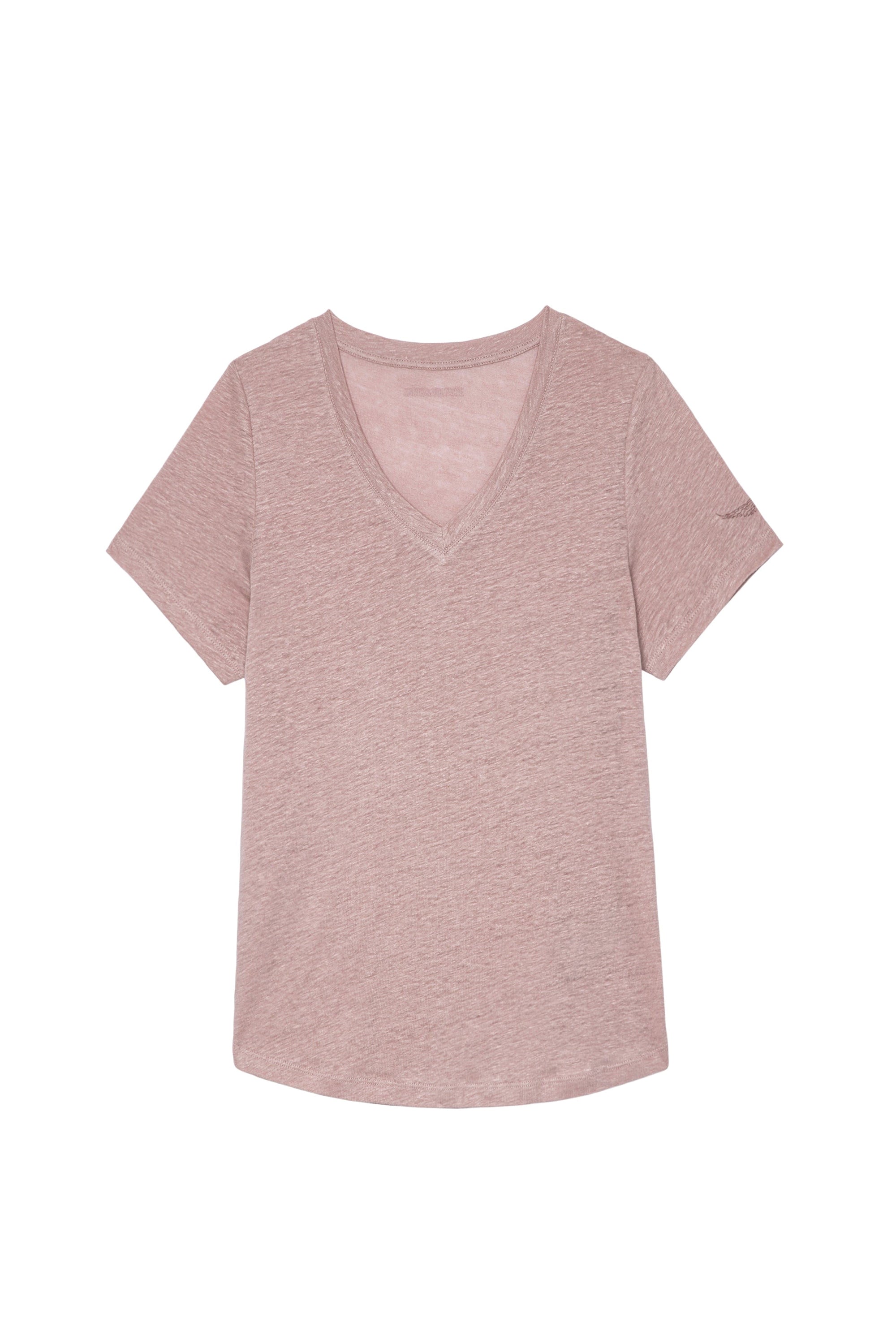 Atia Wings linen T-shirt - Mauve