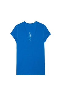 T-shirt Story Fishnet Guitar - Azur