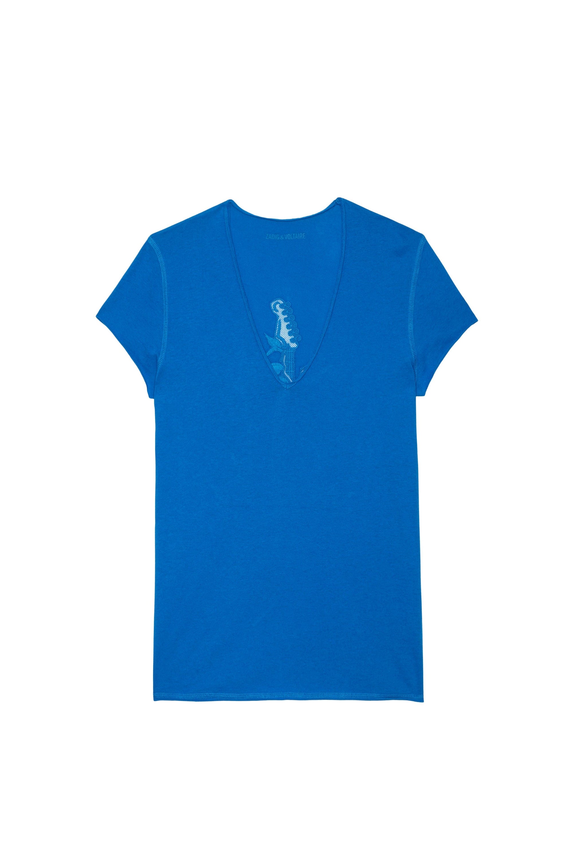T-shirt Story Fishnet Guitar - Azur