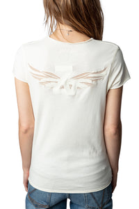 T-shirt Story Fishnet à logo " ZV" Wings - Sugar
