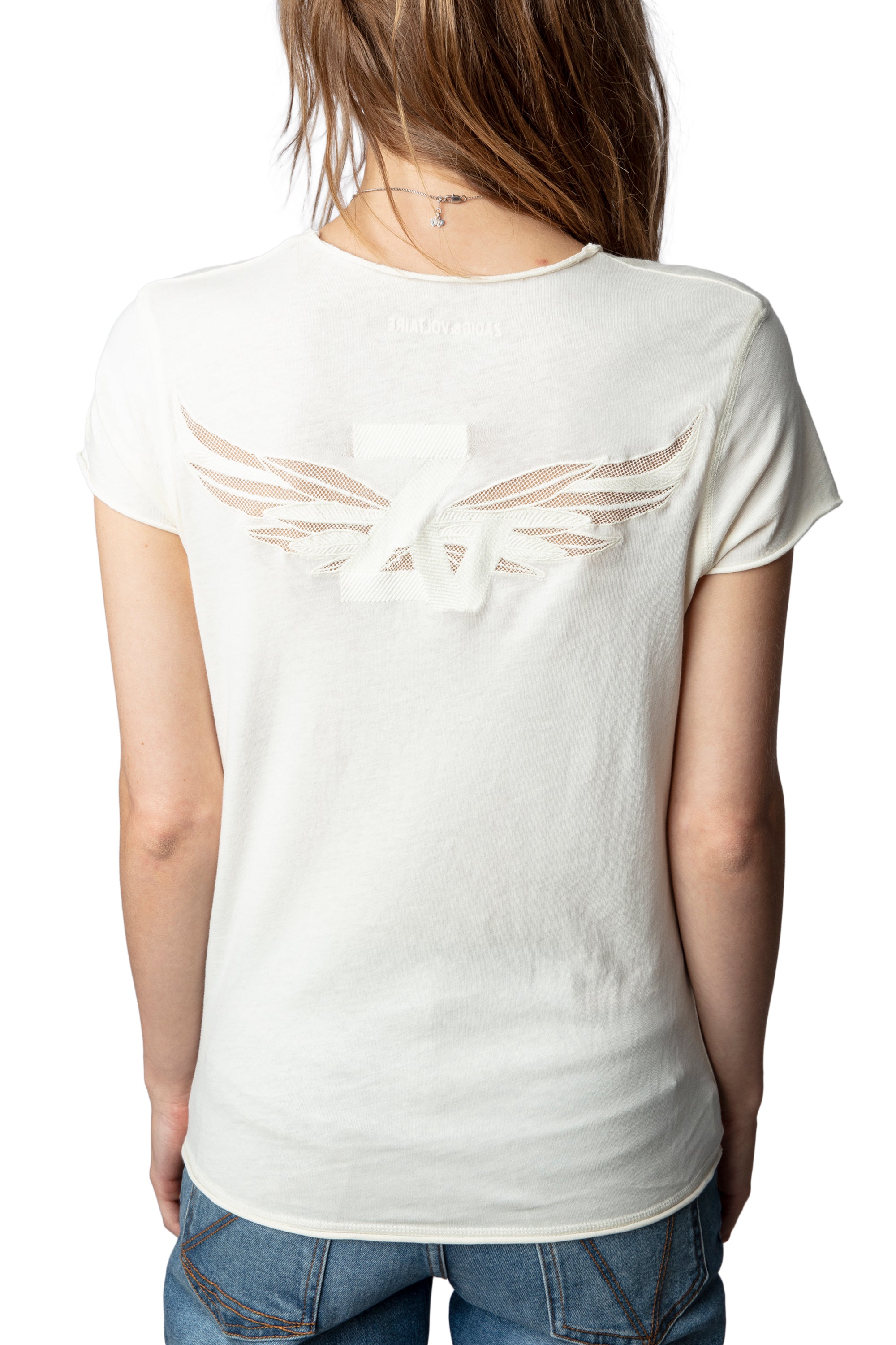 T-shirt Story Fishnet à logo " ZV" Wings - Sugar