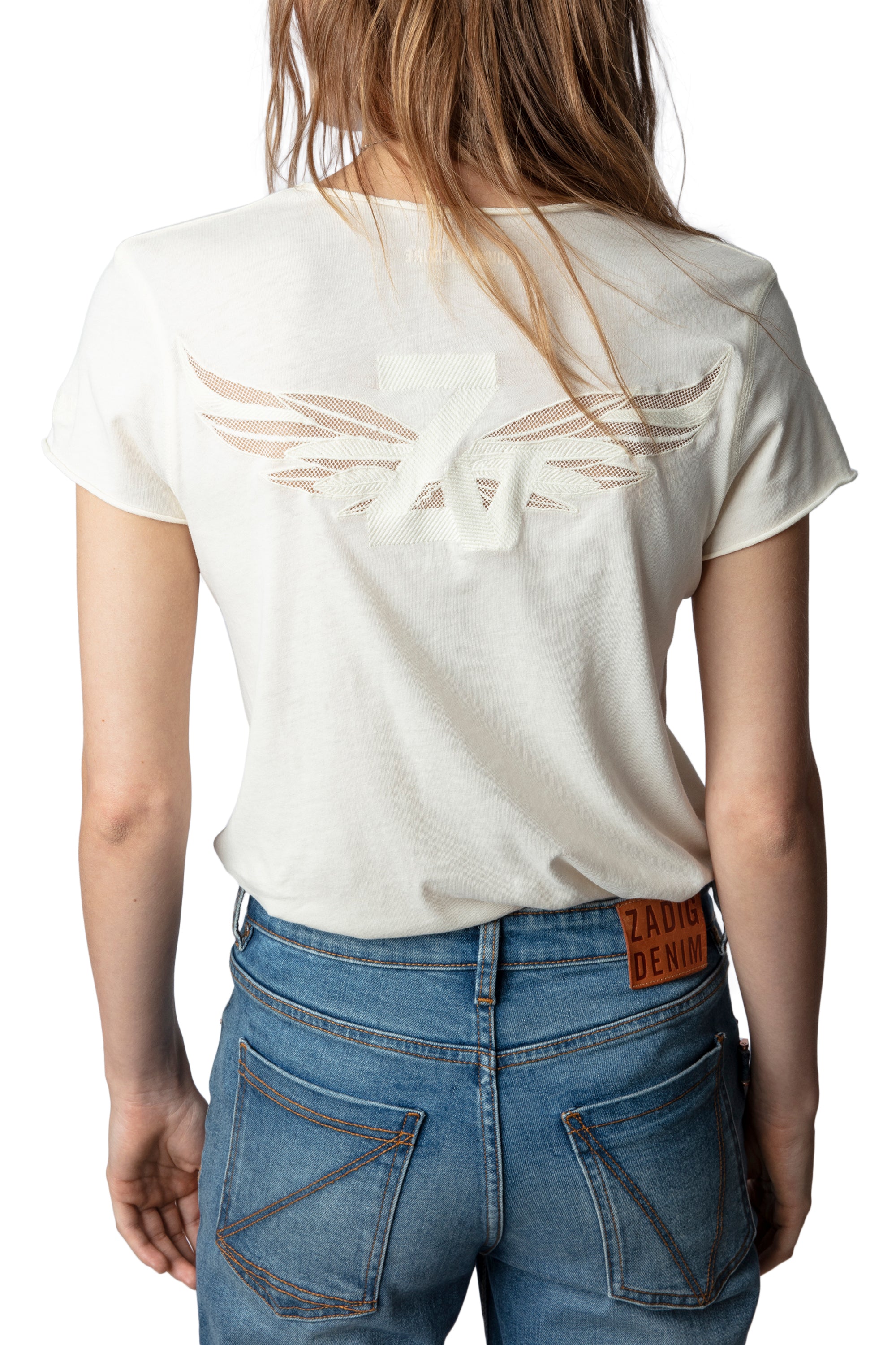 T-shirt Story Fishnet à logo " ZV" Wings - Sugar