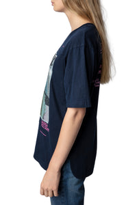 Bow Photoprint Strass T-shirt - Ink