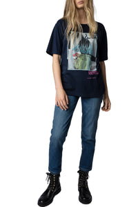 Bow Photoprint Strass T-shirt - Ink