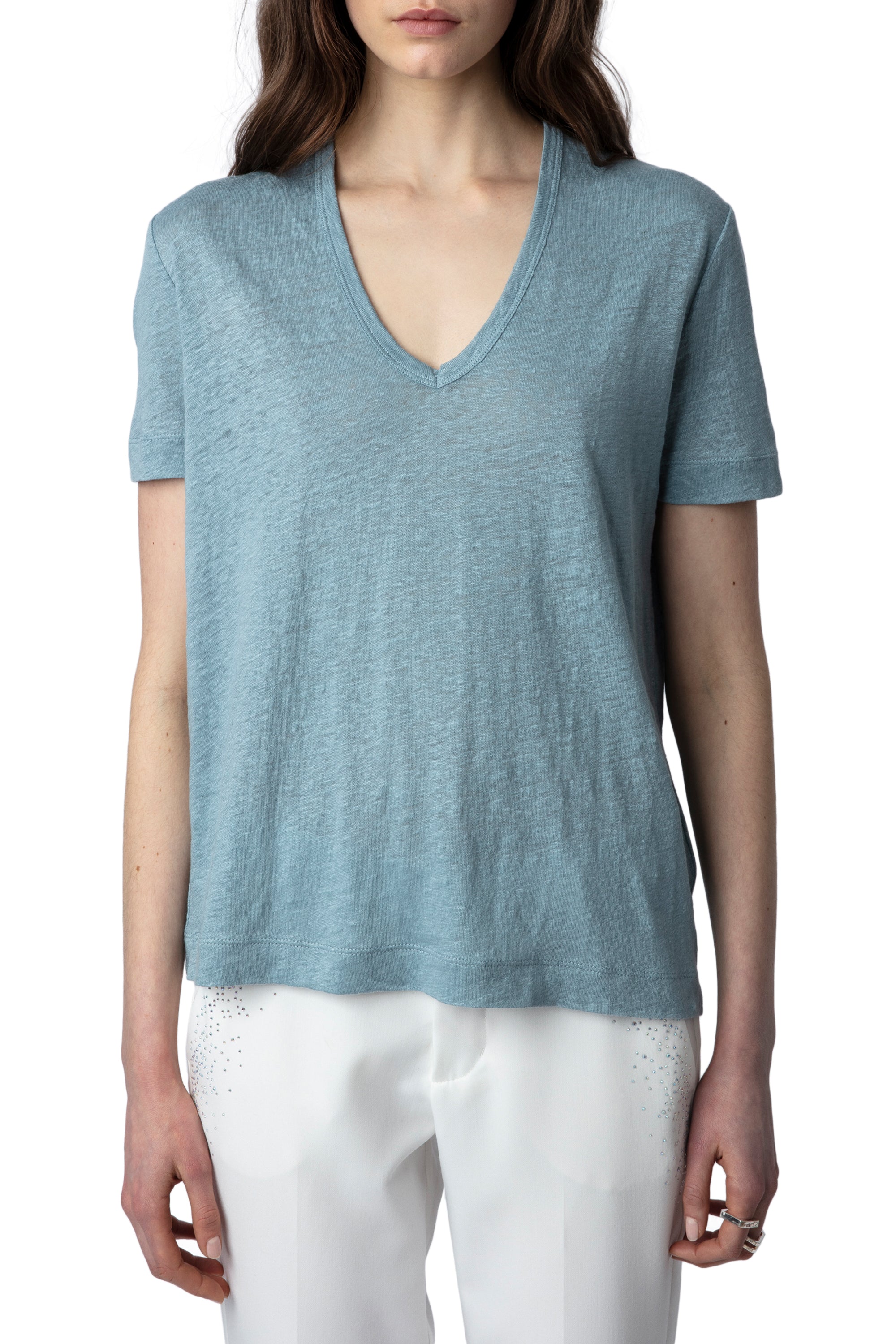 T-shirt Wassa en lin - Nuage