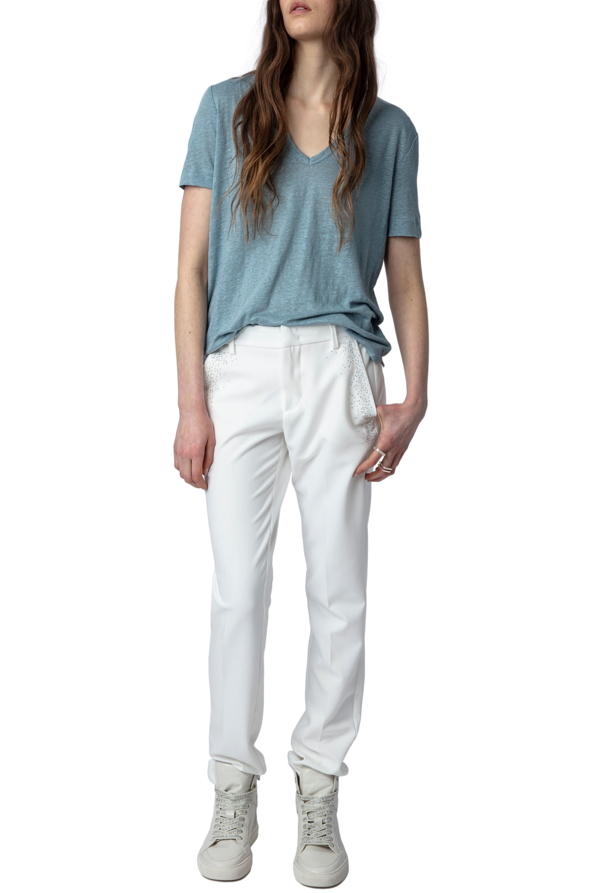 T-shirt Wassa en lin - Nuage