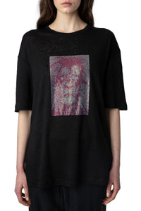 T-shirt Suzy en lin - Noir