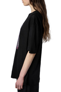 T-shirt Suzy en lin - Noir