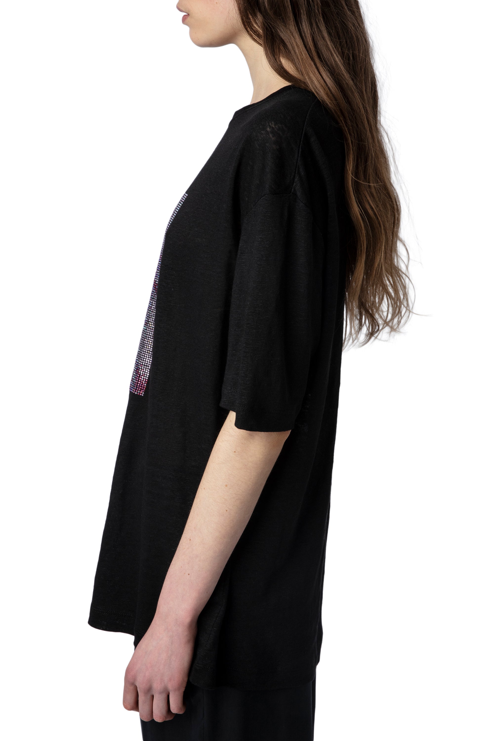 T-shirt Suzy en lin - Noir