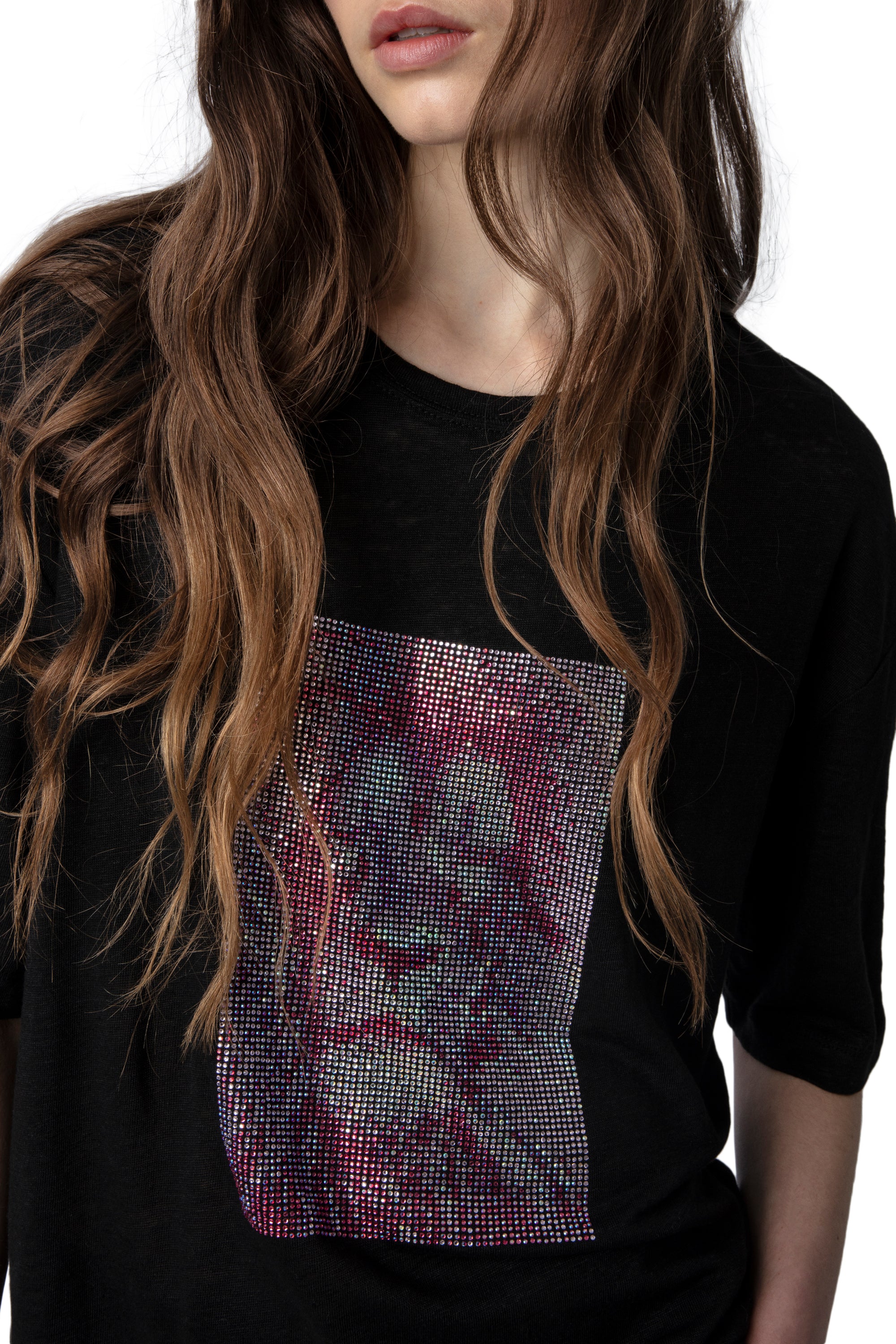 T-shirt Suzy en lin - Noir