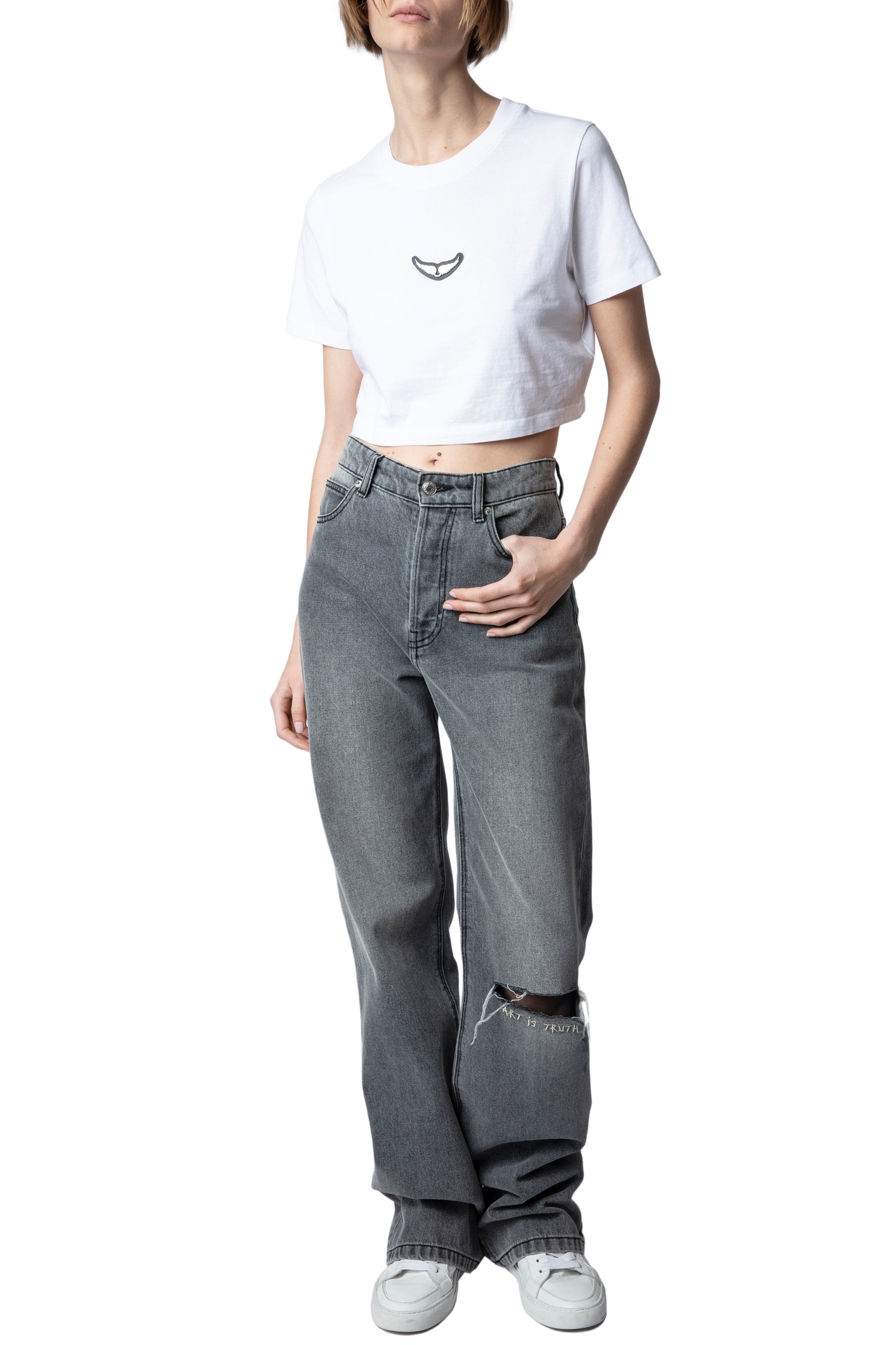 Carly crop T-shirt - White
