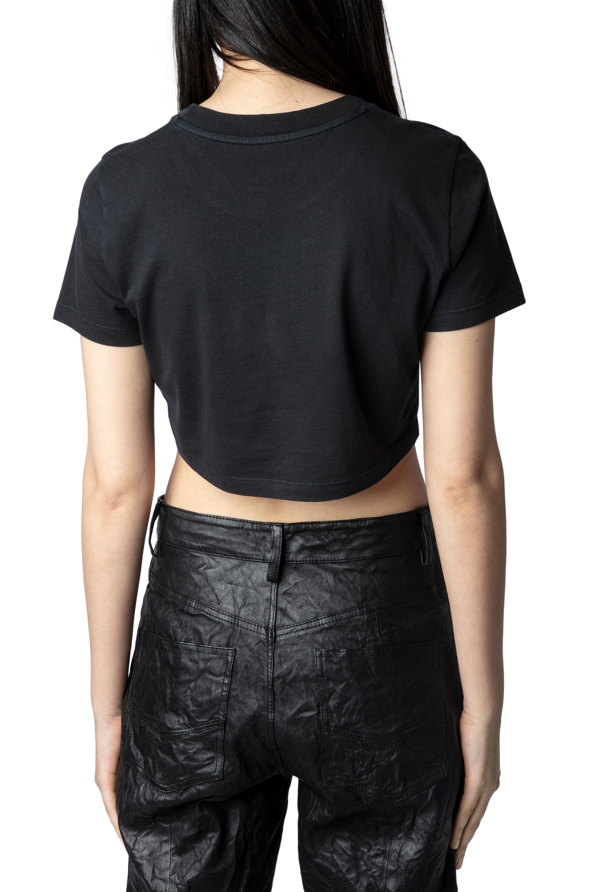Carly crop T-shirt - Black