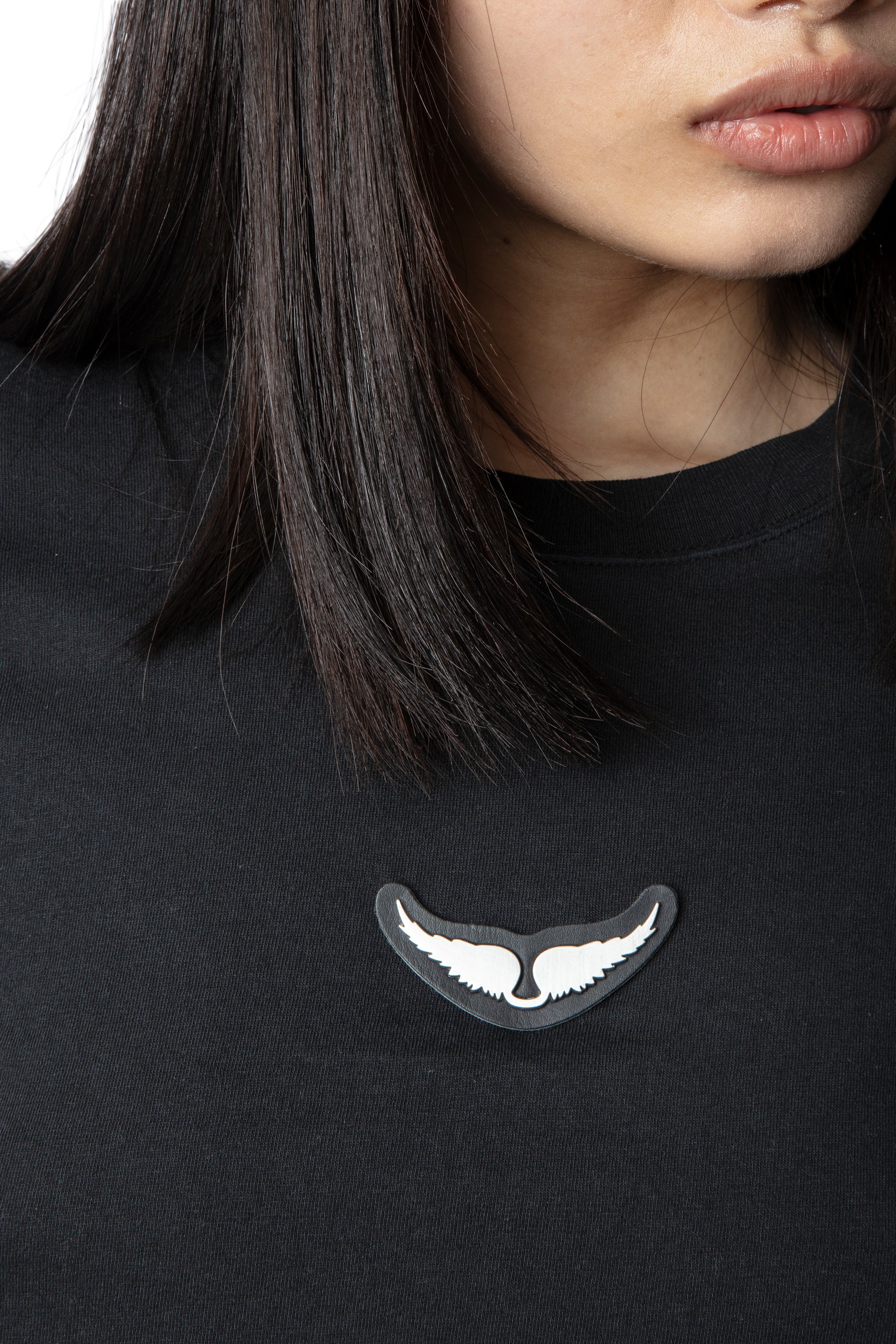 Carly crop T-shirt - Black