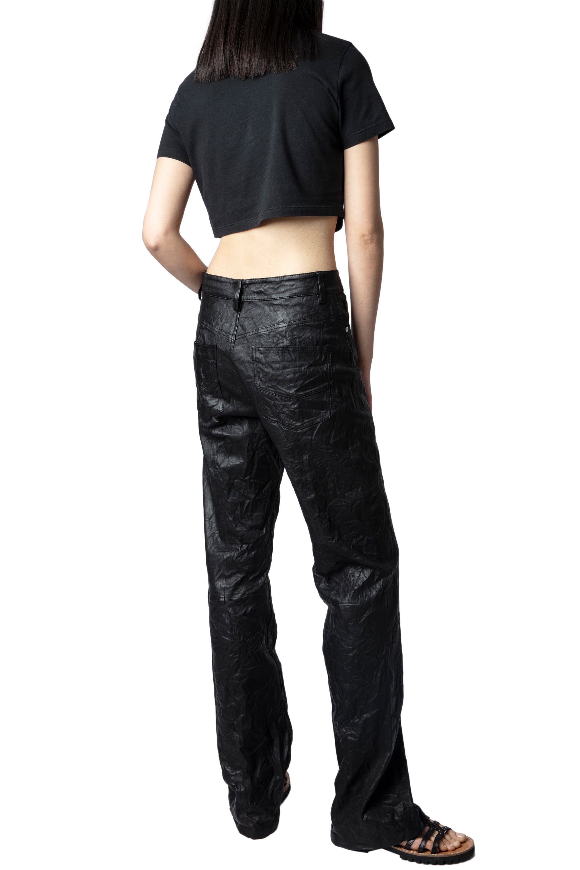 Carly crop T-shirt - Black