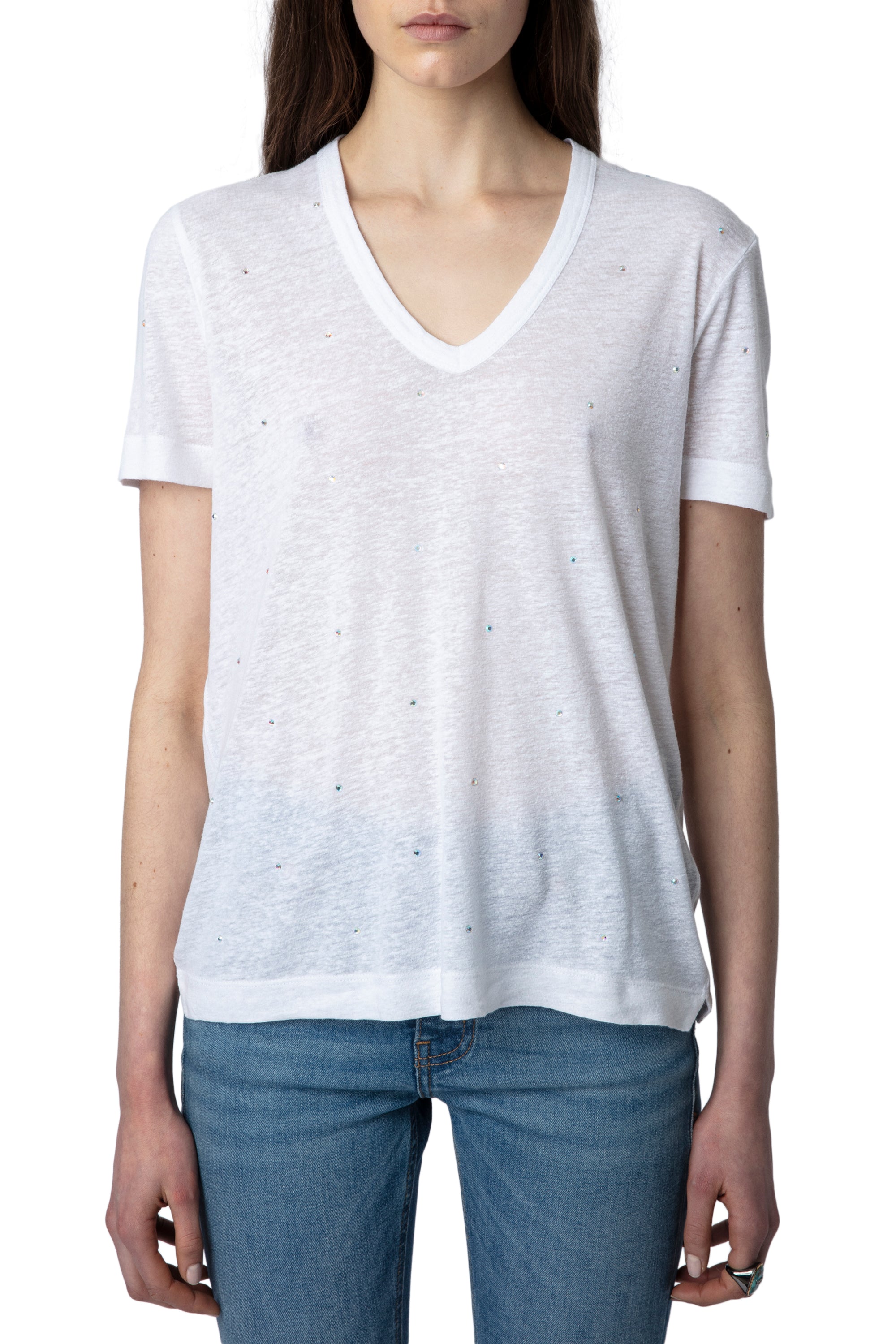 Wassa linen T-shirt - White