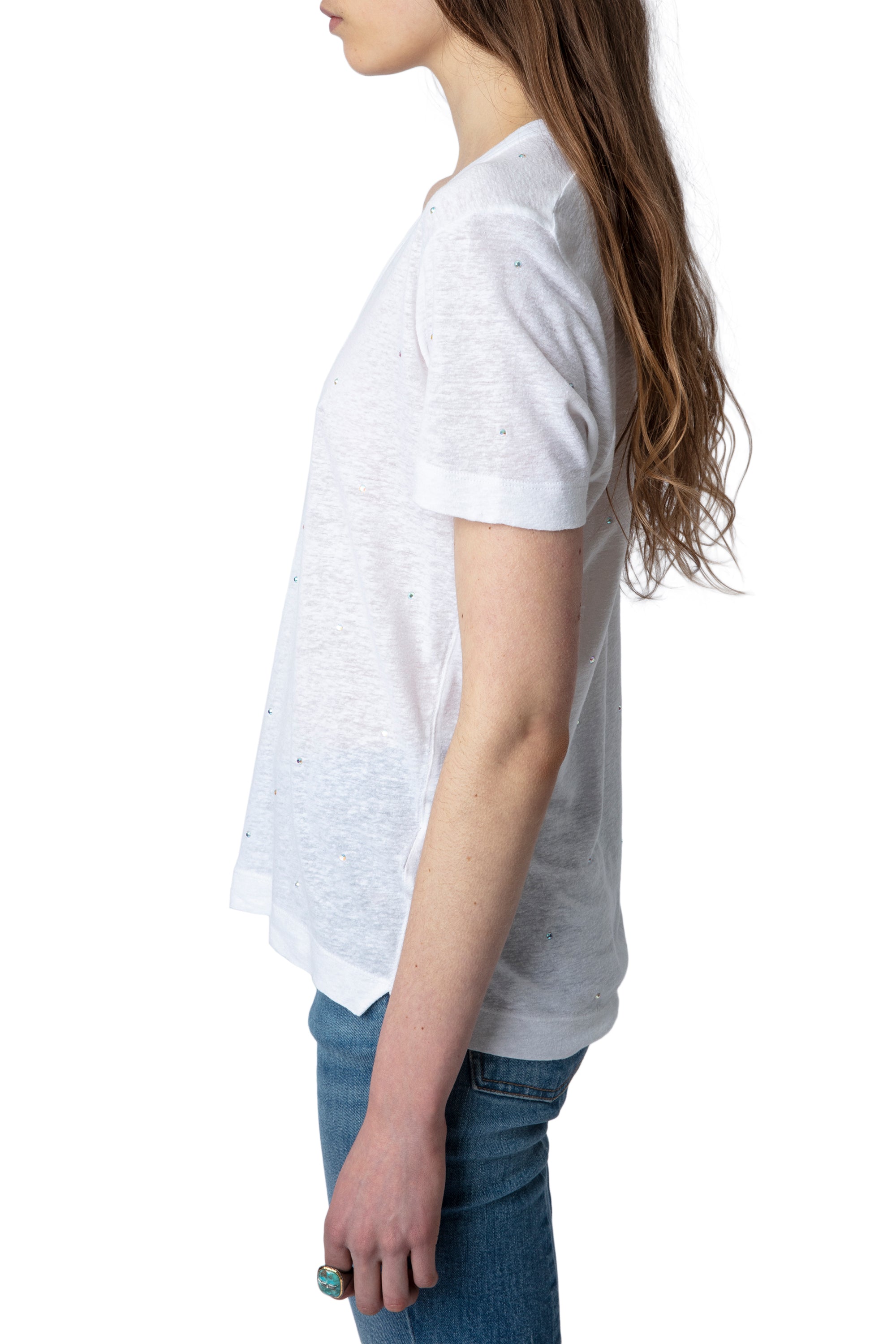 Wassa linen T-shirt - White