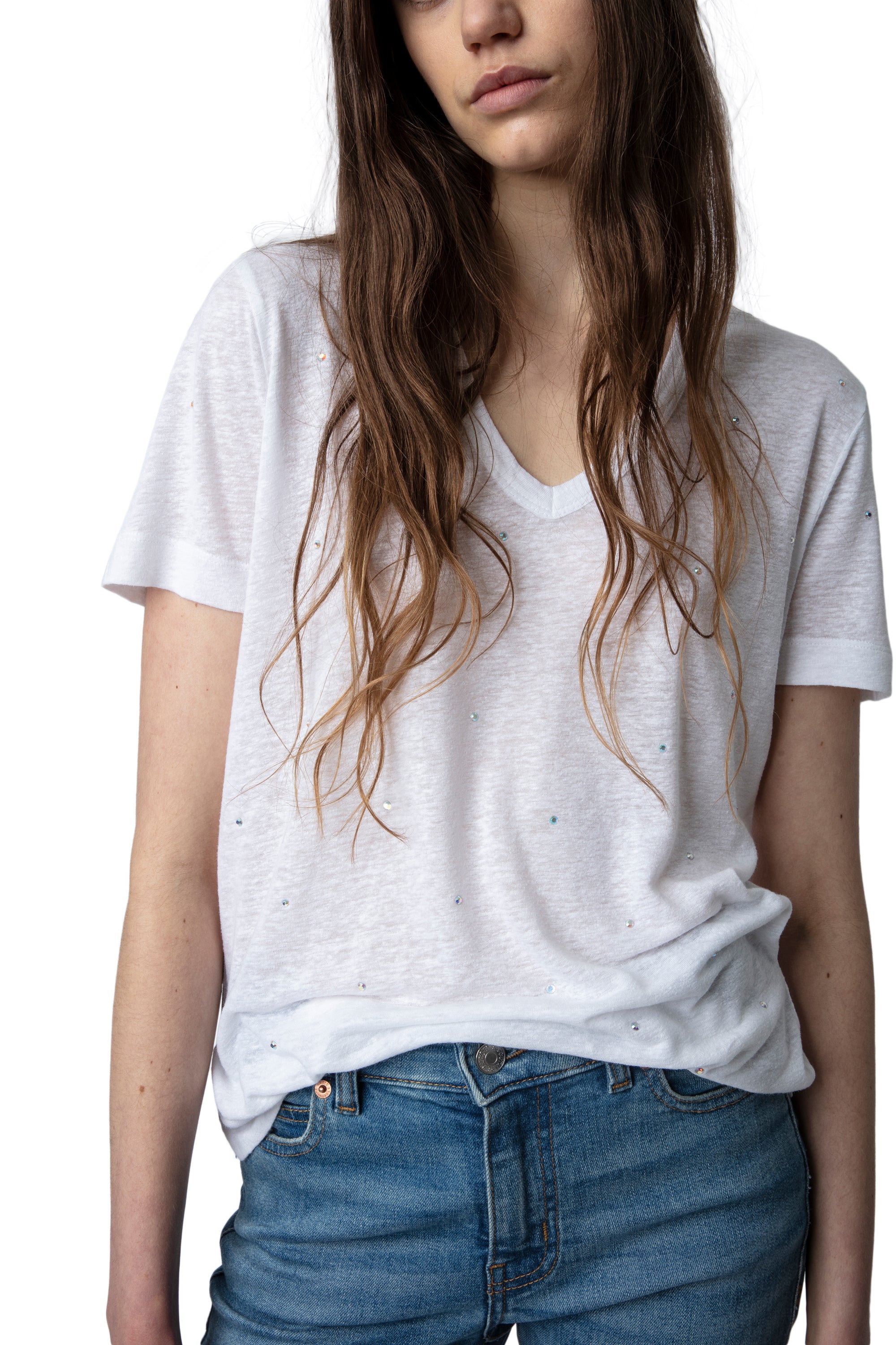 Wassa linen T-shirt - White