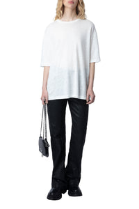 T-shirt Suzy Wings en lin - Blanc