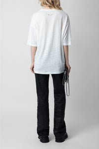 T-shirt Suzy Wings en lin - Blanc