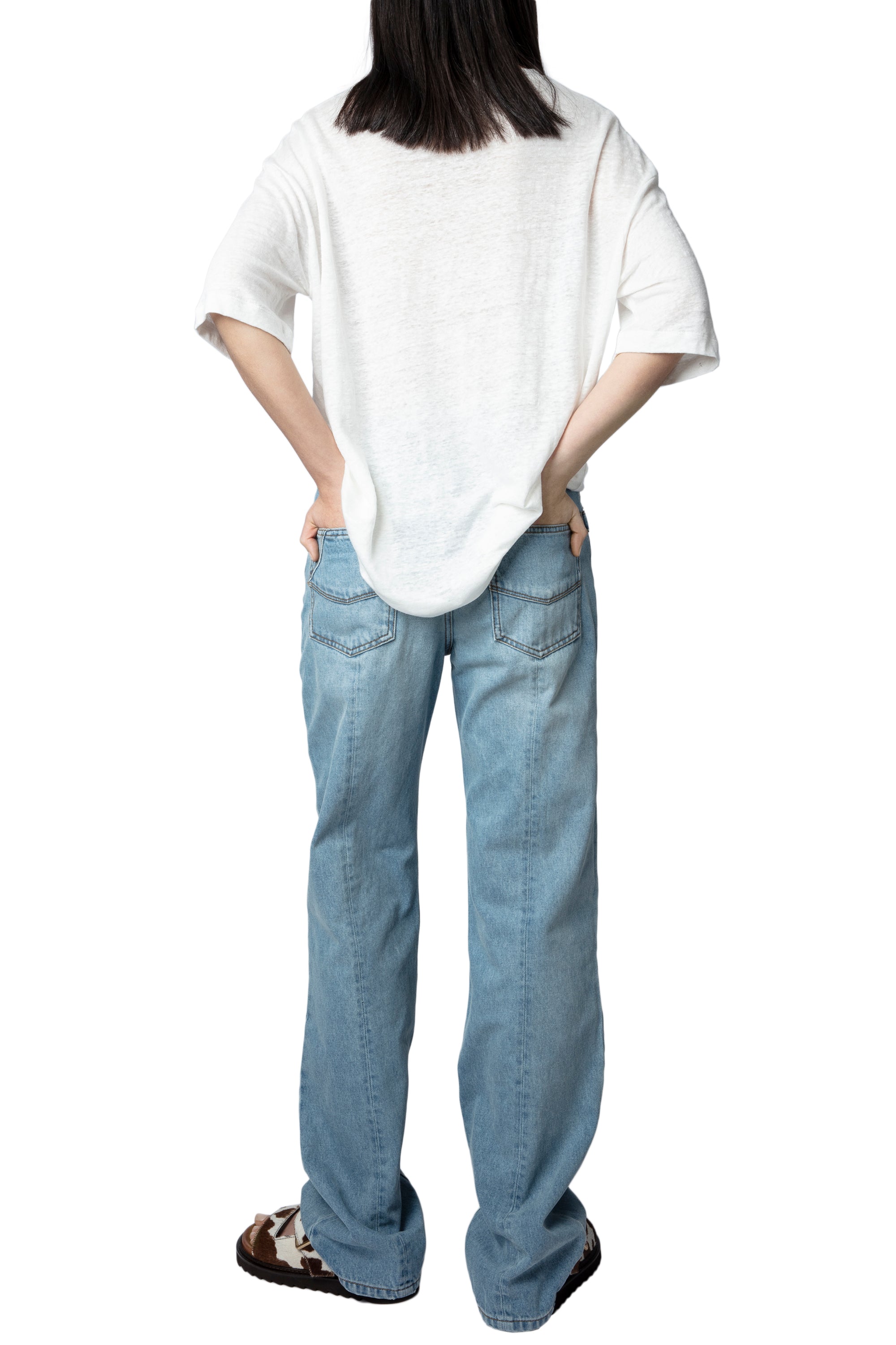 T-shirt Suzy Wings en lin - Blanc