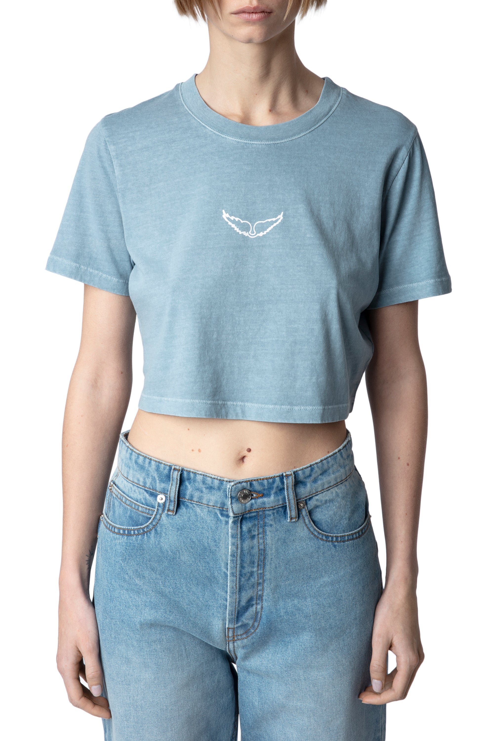 Carly crop T-shirt - Nuage