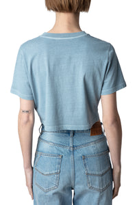 Carly crop T-shirt - Nuage