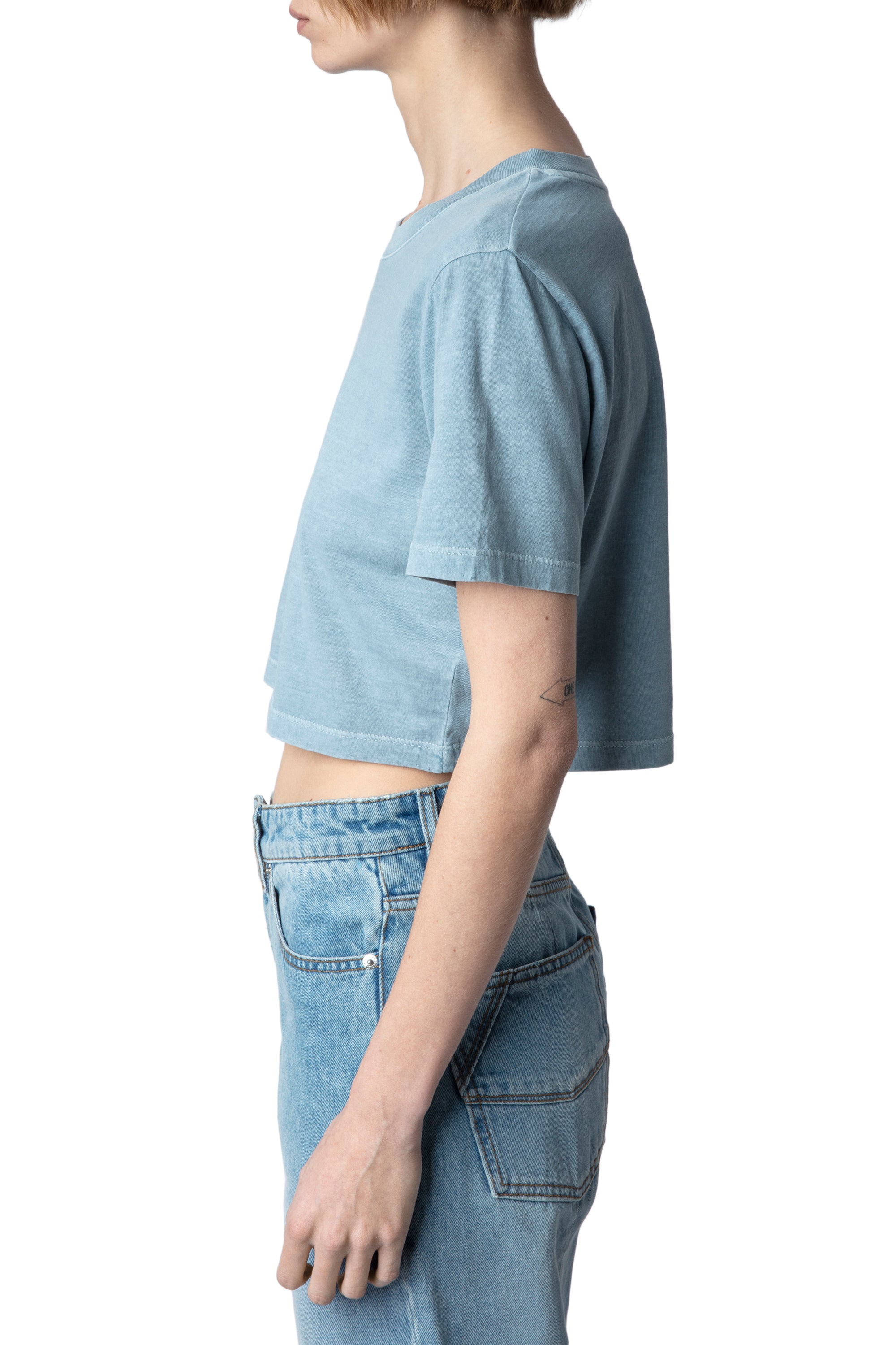 Carly crop T-shirt - Nuage