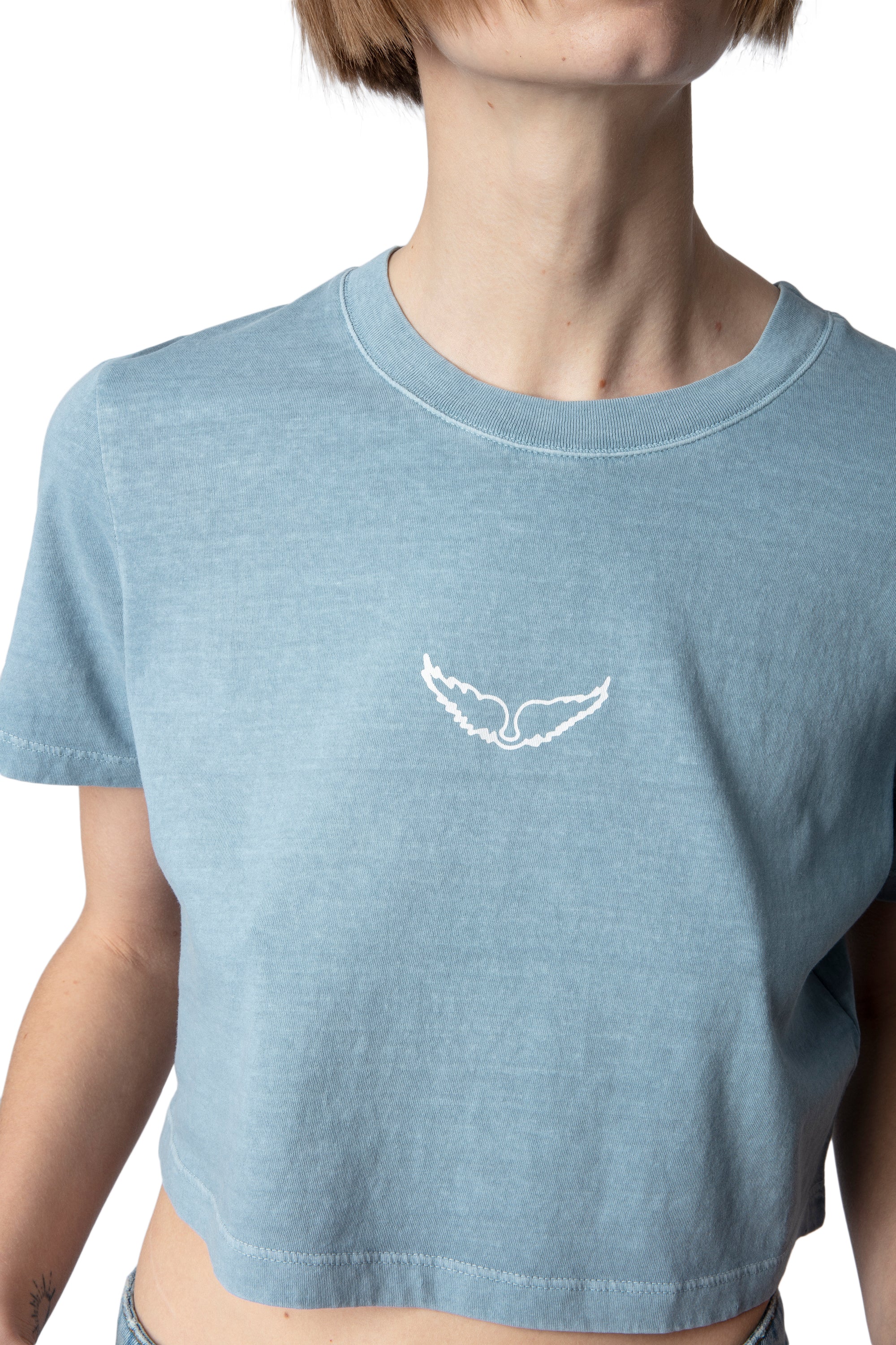 Carly crop T-shirt - Nuage