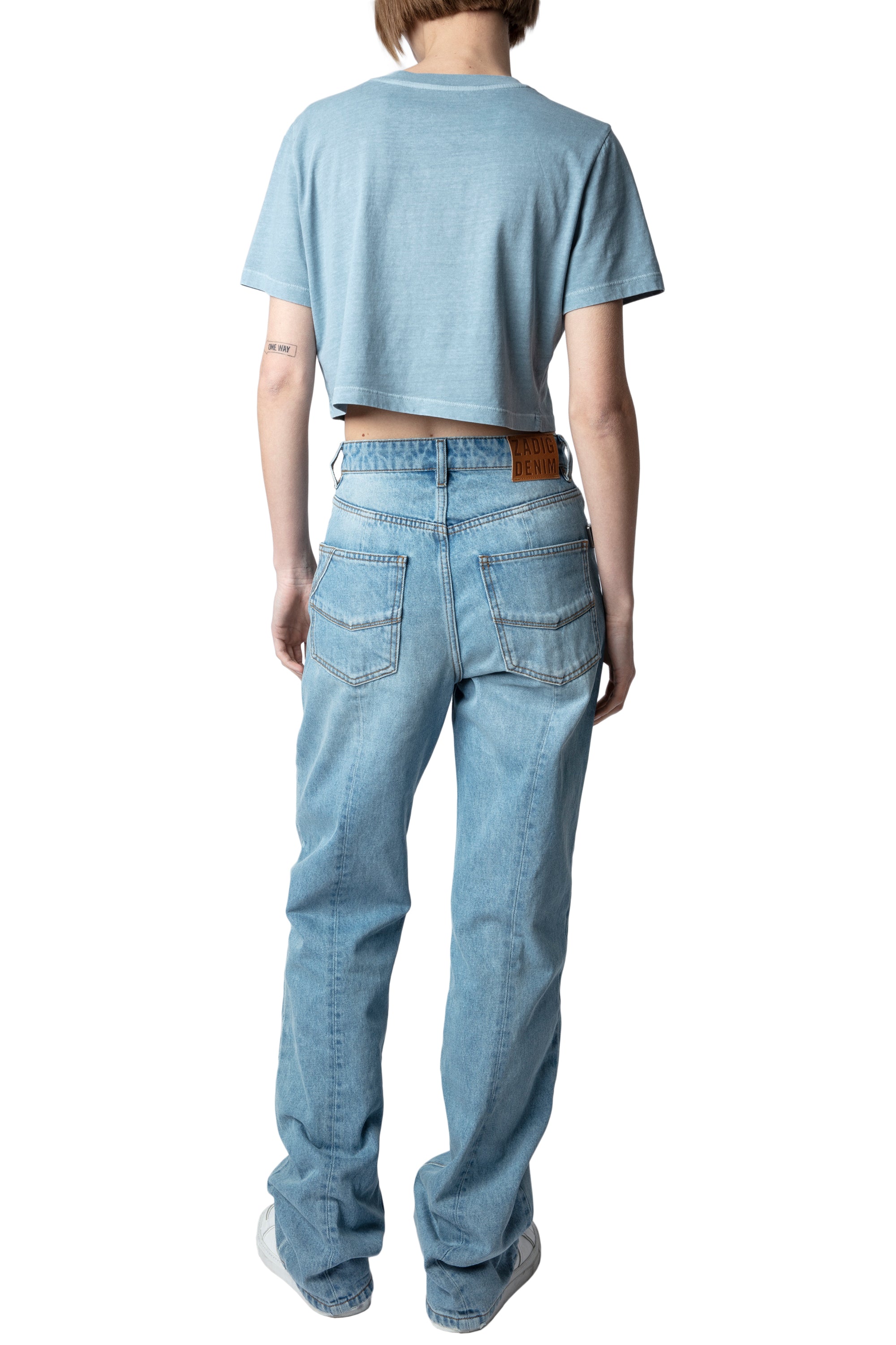 Carly crop T-shirt - Nuage
