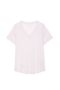Atia Wings linen T-shirt - Soft Pink