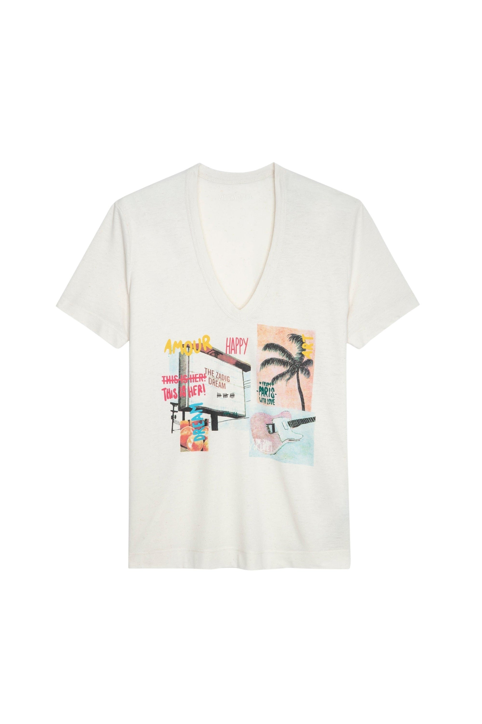 T-shirt Wassa en lin mélangé - Lin