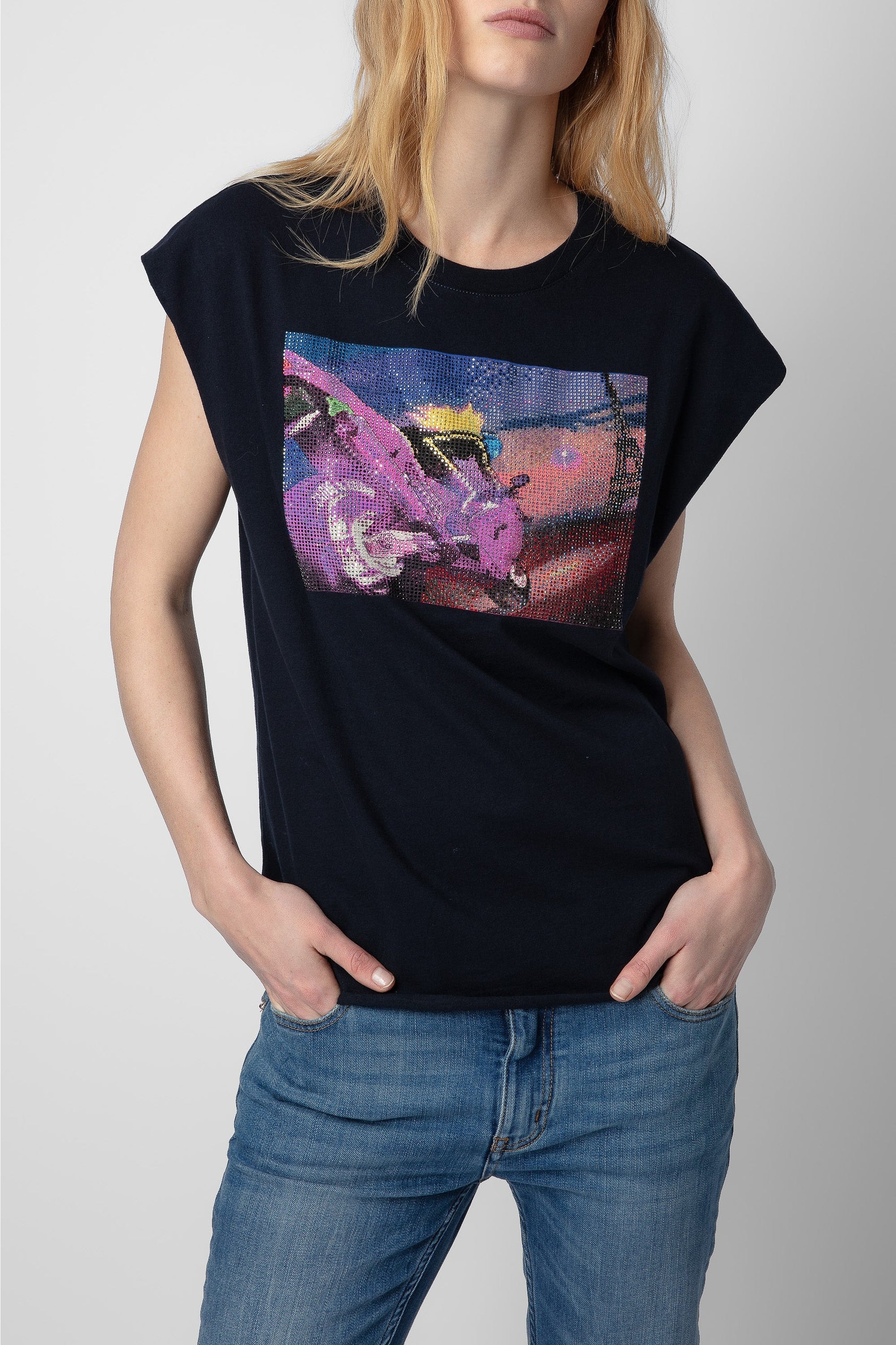 T-shirt Cecilia Moon - Encre
