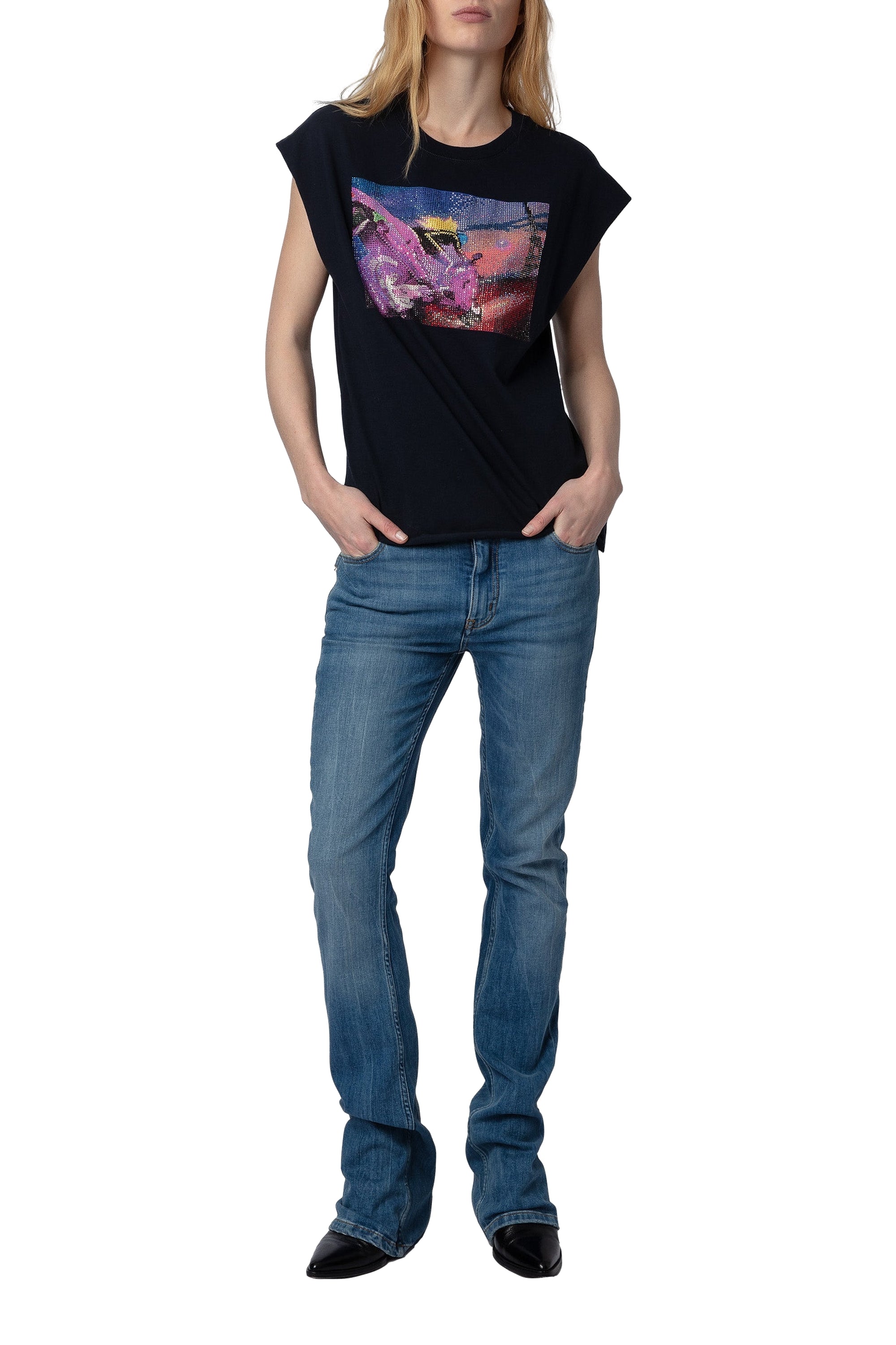 T-shirt Cecilia Moon - Encre