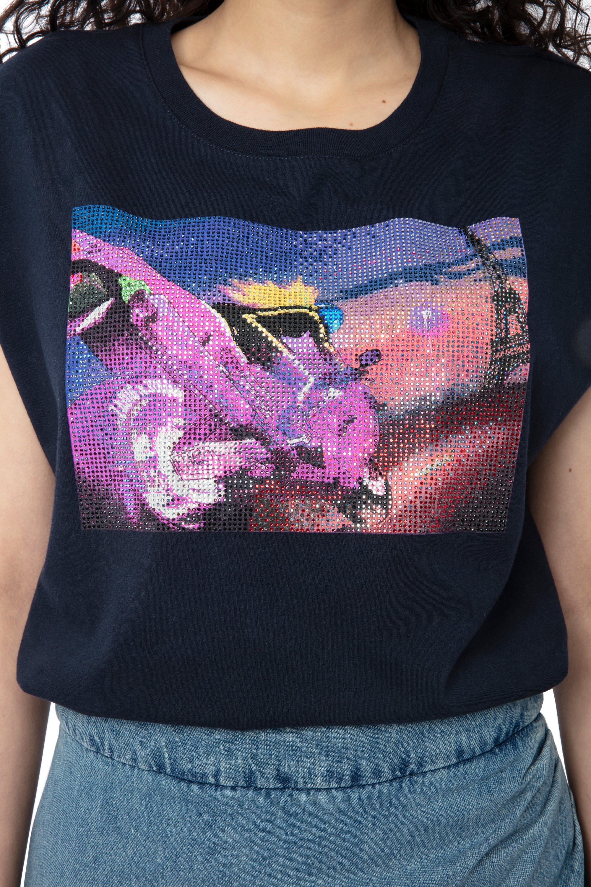 T-shirt Cecilia Moon - Encre