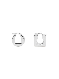 Boucles d'oreilles Rond Carré - Silver