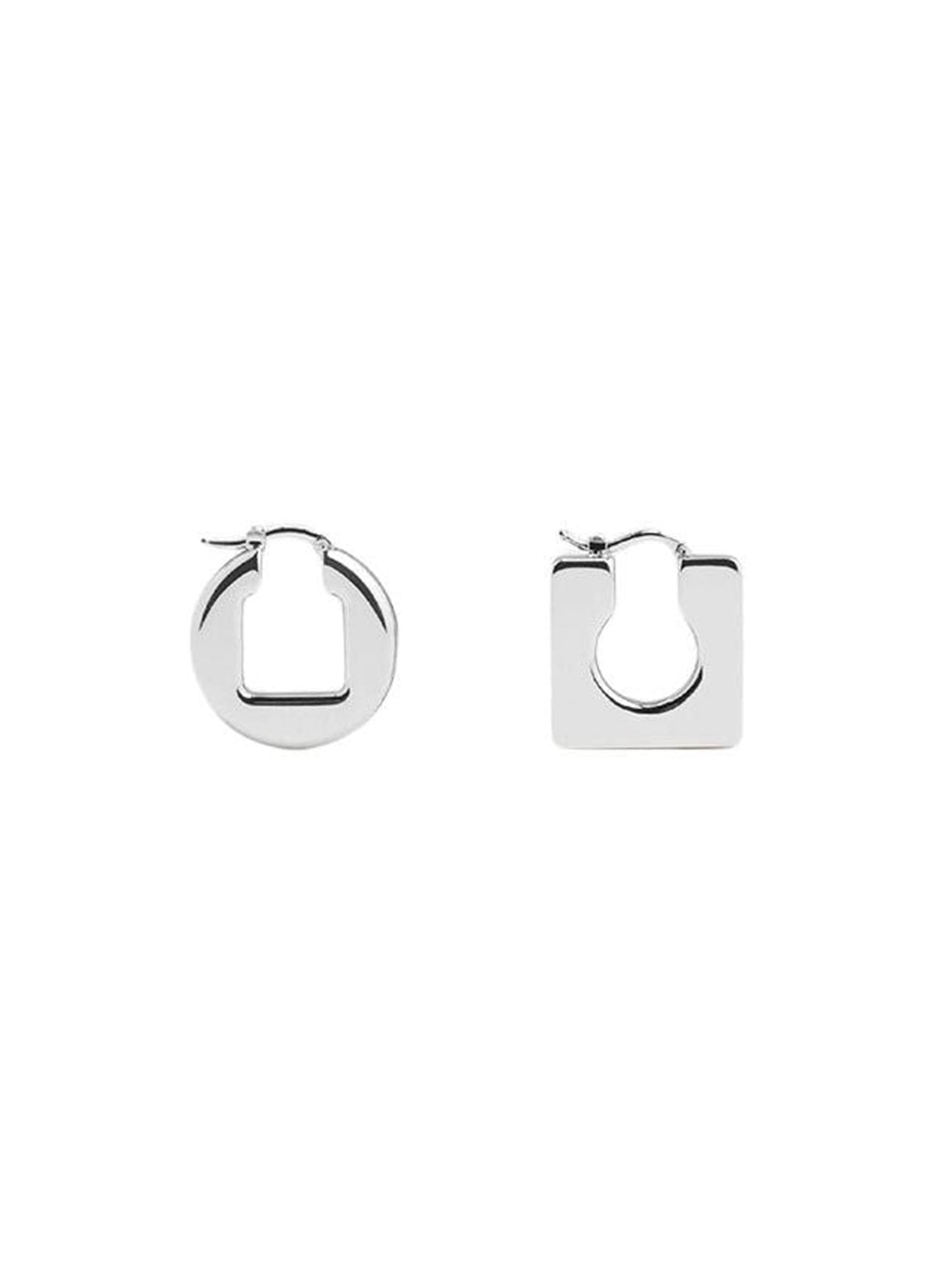 Boucles d'oreilles Rond Carré - Silver
