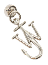 Boucles D'Oreilles Ancres Asymétriques - Silver Tone/Gold