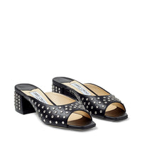 Mules Jynx 45 en cuir - Black & Crystal