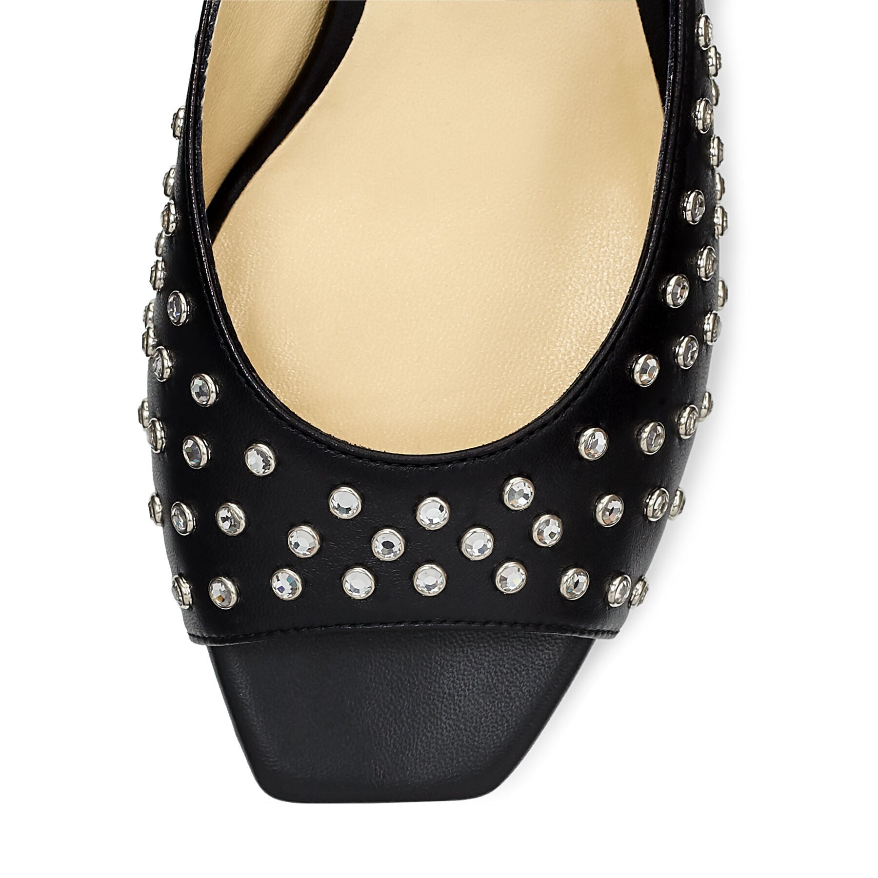 Mules Jynx 45 en cuir - Black & Crystal