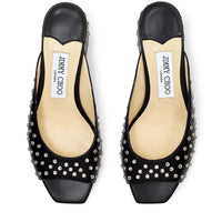 Mules Jynx 45 en cuir - Black & Crystal