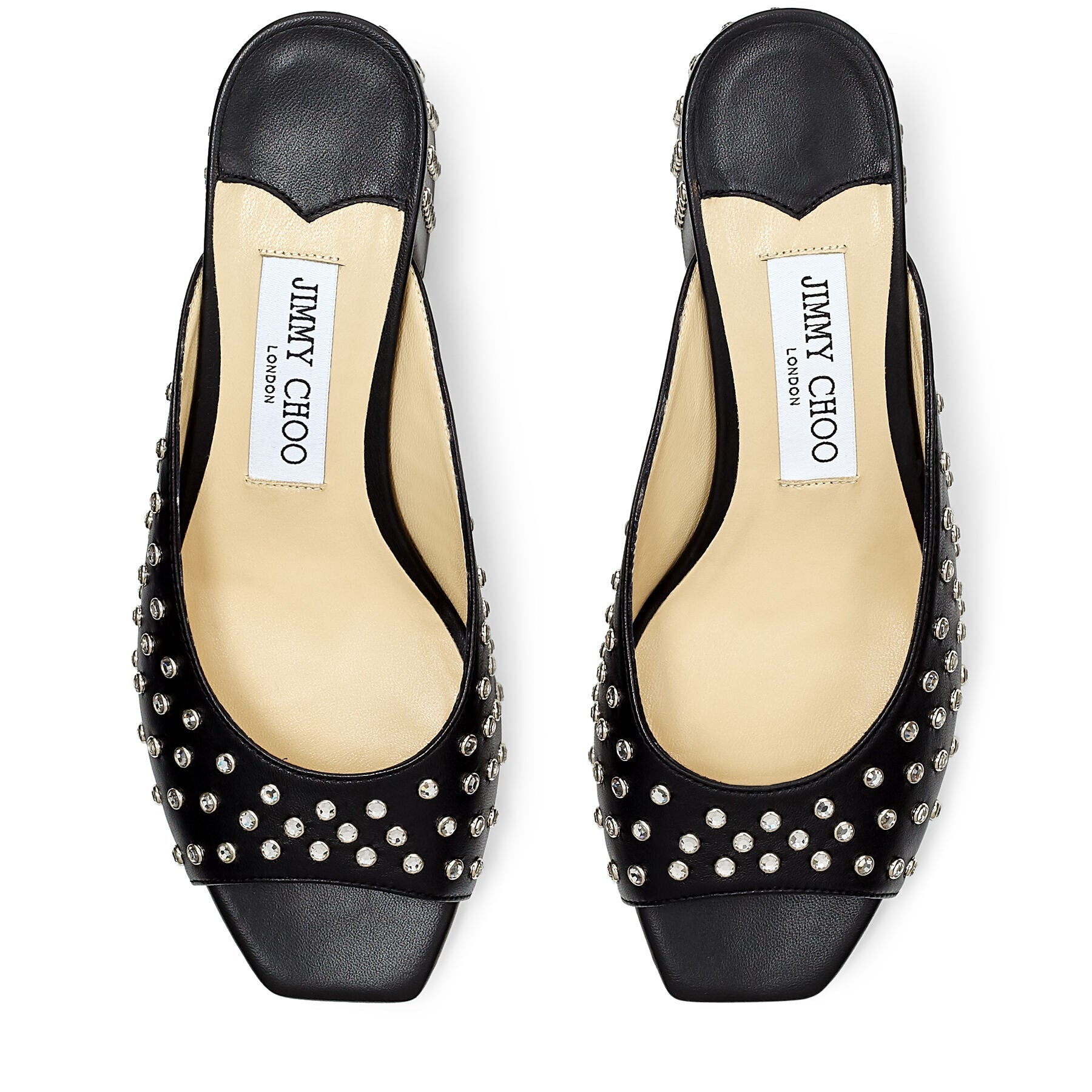 Mules Jynx 45 en cuir - Black & Crystal