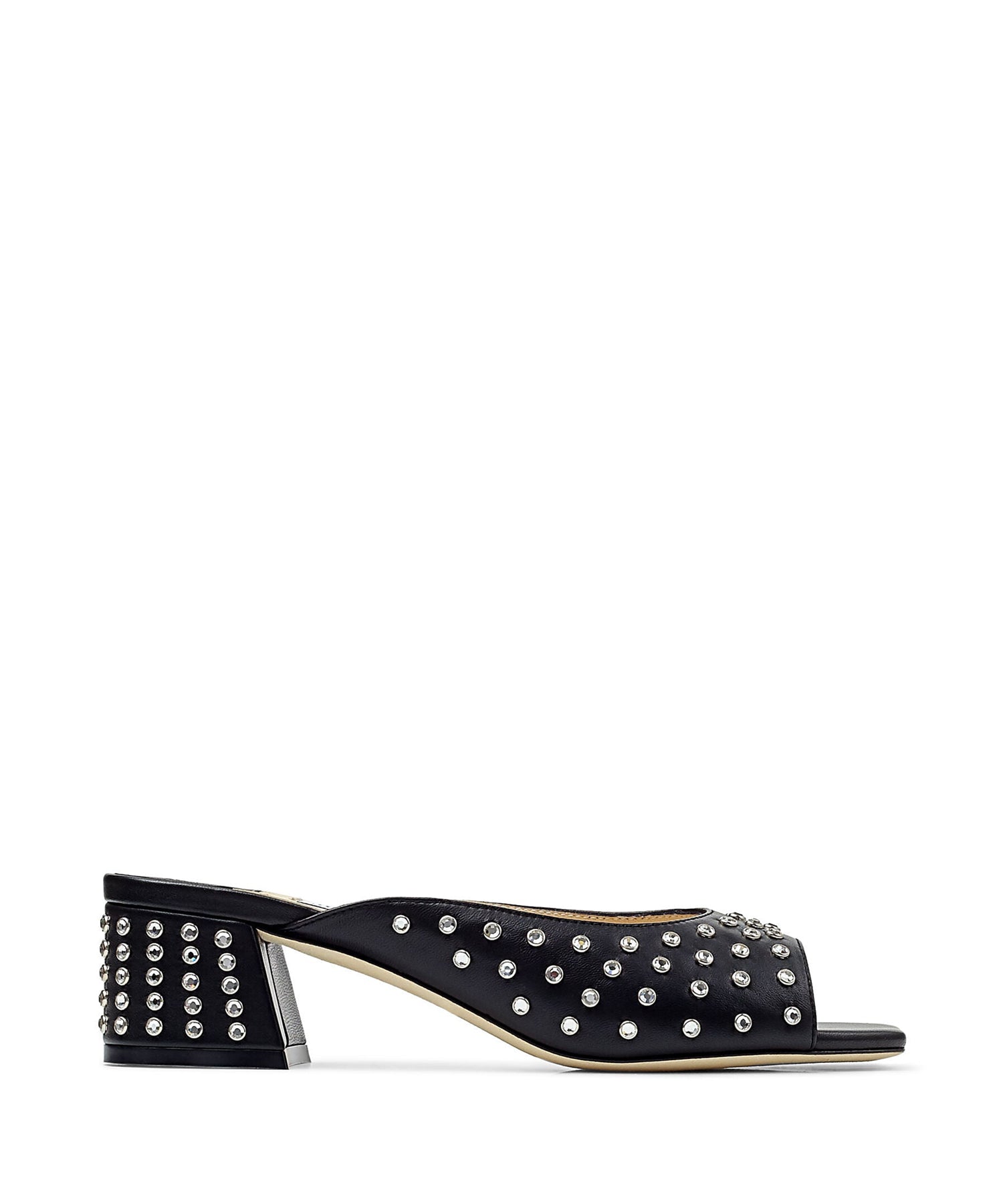 Mules Jynx 45 en cuir - Black & Crystal