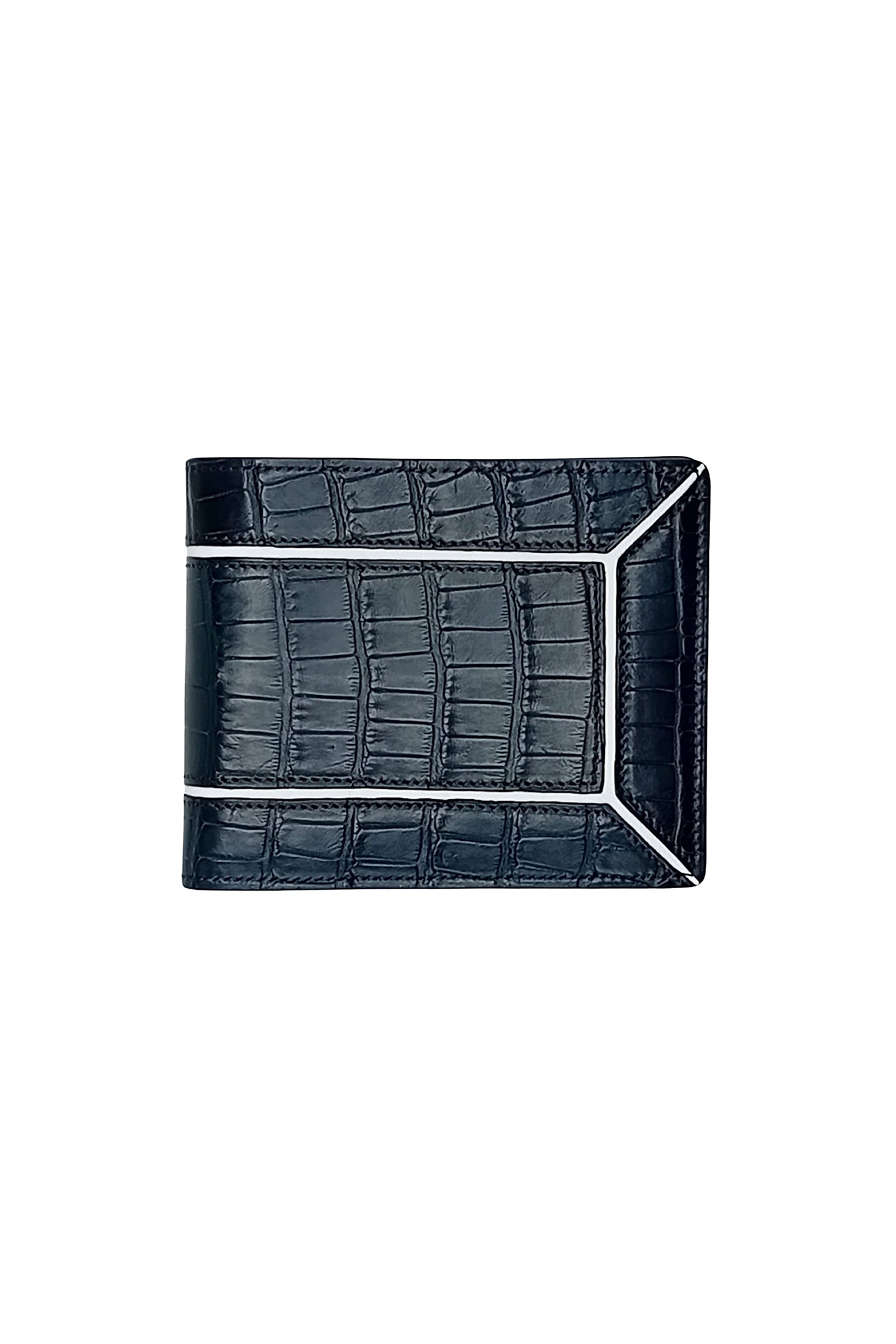 Porte-cartes à motif en cuir exotique - Noir & Blanc